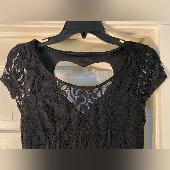 No Boundaries Juniors Medium 7-9 Black Lace Dress - Picture 6 of 13